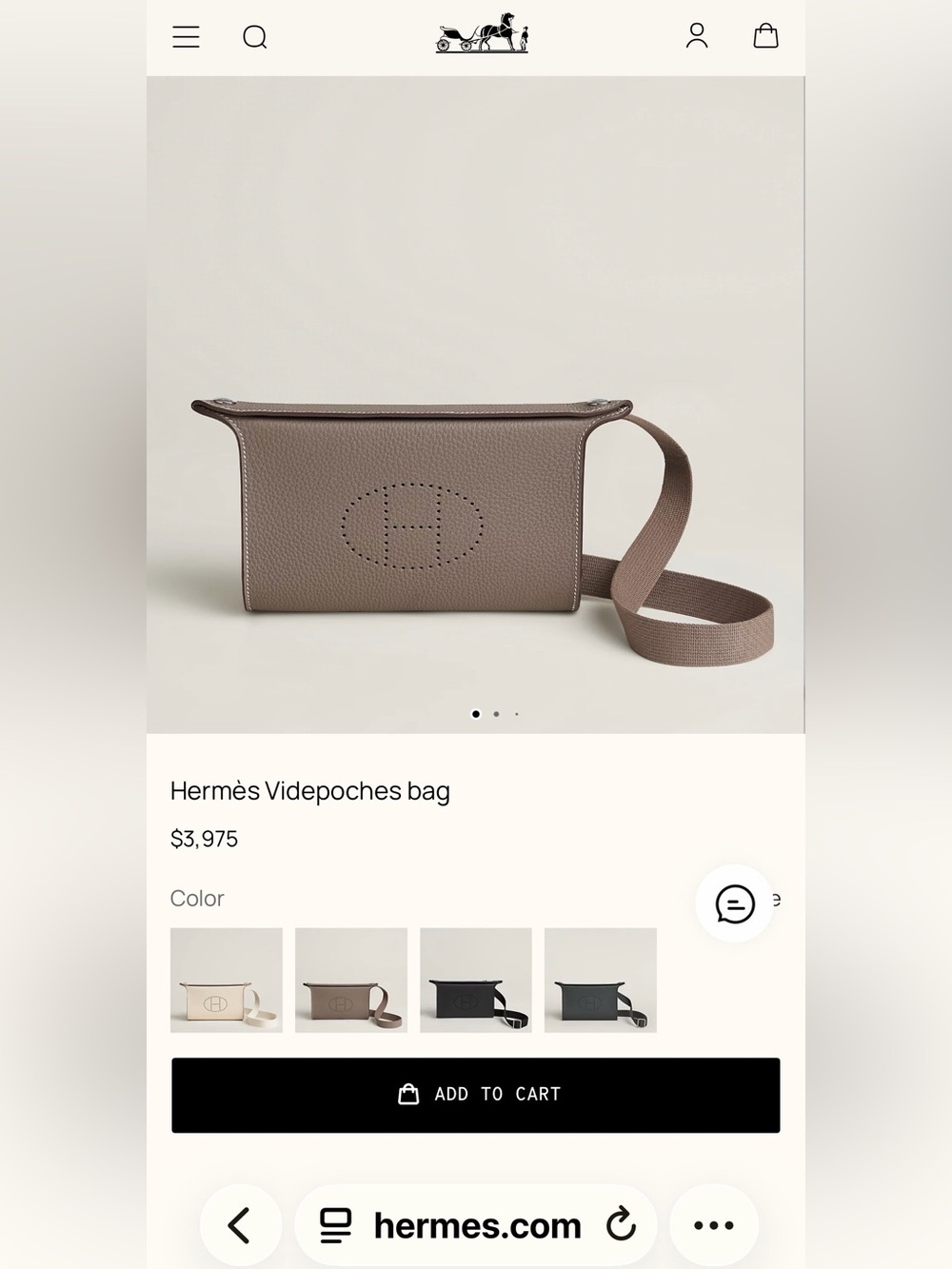 NWOT Hermès Videpoches bag View 5